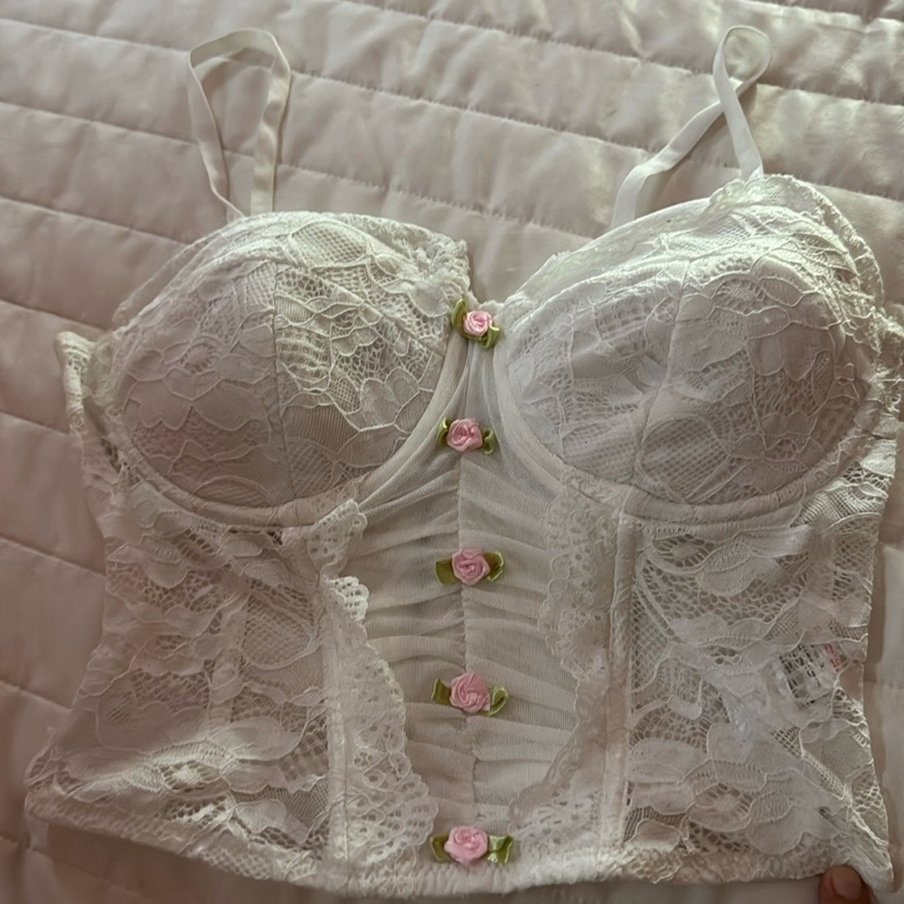 White corset shirt